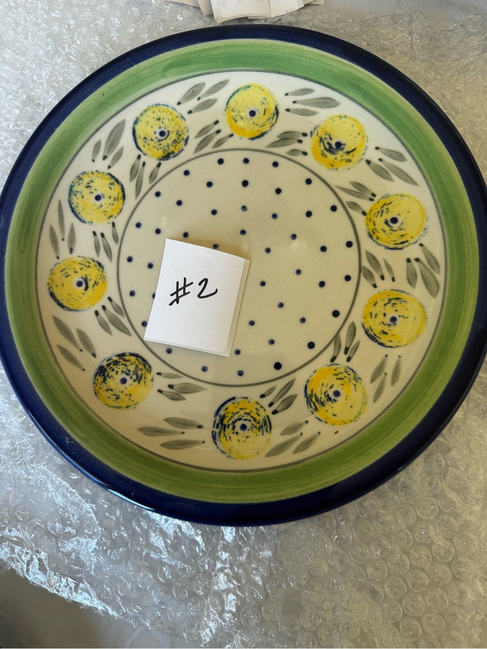 Vintage Boleslawiec Polish Pottery Limin Swirl Plate 11” - Picture 3 of 5